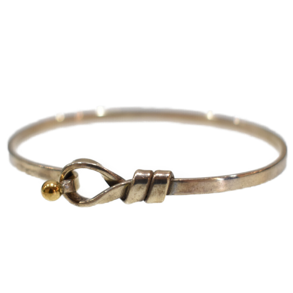 TIFFANY Hook Eye Bangle Silver Gold bracelet